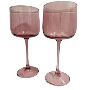 Our place: 1 Burgundy Wine Glasses Solid Stemmed Hand Blown infuses…REPLACEMENT